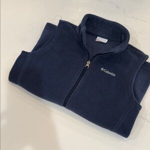 Youth Size Medium Navy Fleece Vest